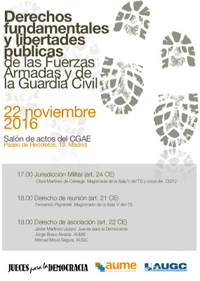 Jornada sobre Derechos fundamentales y libertades públicas de las Fuerzas Armadas y la Guardia Civil 