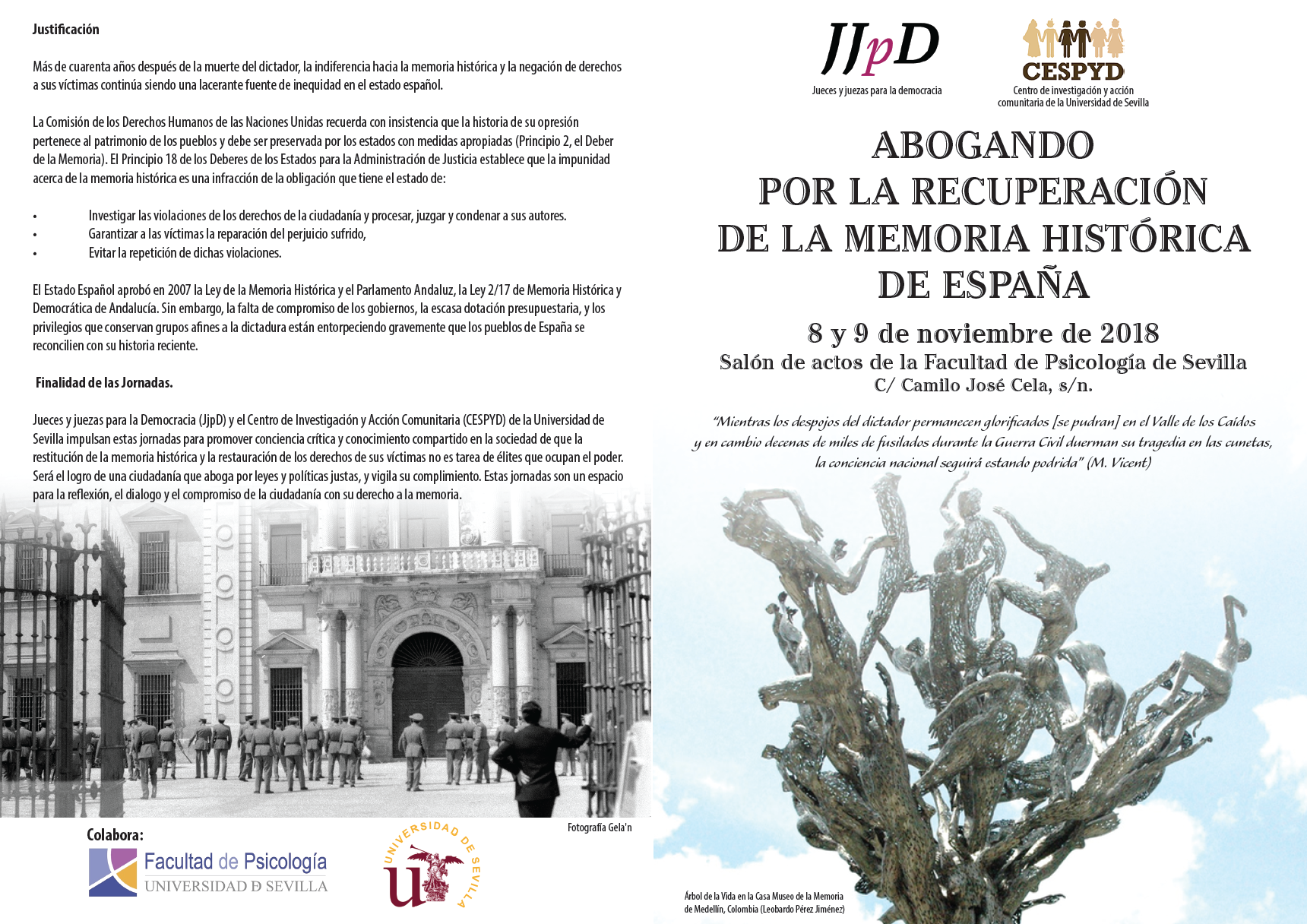 Abogando por la recuperación de la Memoria Histórica de España