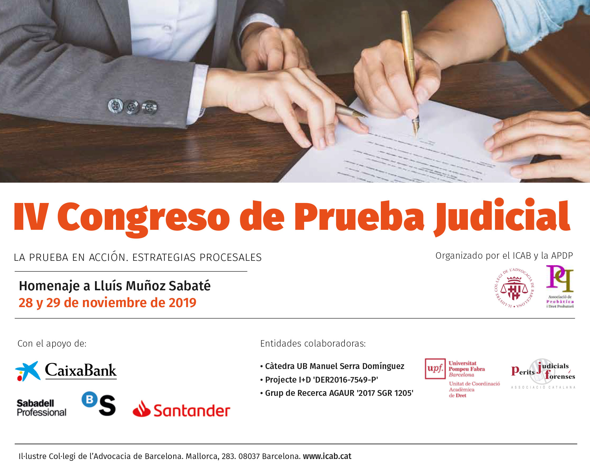 IV Congreso de Prueba Judicial (2019): La prueba en acción. Estrategias procesales