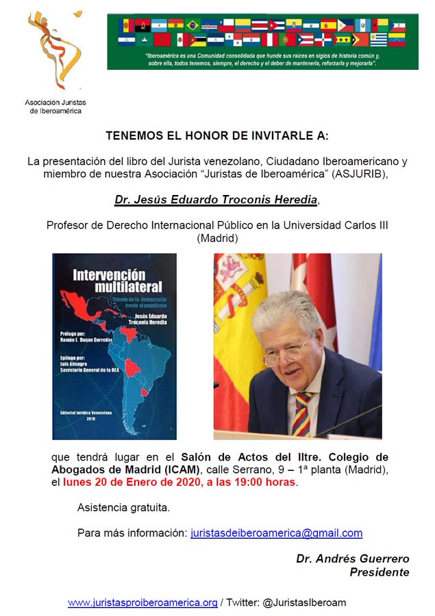 Presentación Libro: Intervención Multilateral. Triunfo de la Democracia frente al Populismo