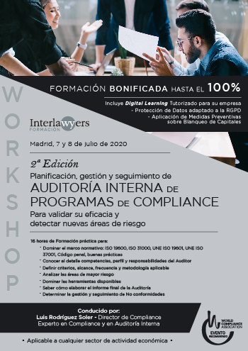 Workshop: 2a edición Auditoría interna de programa de compliance