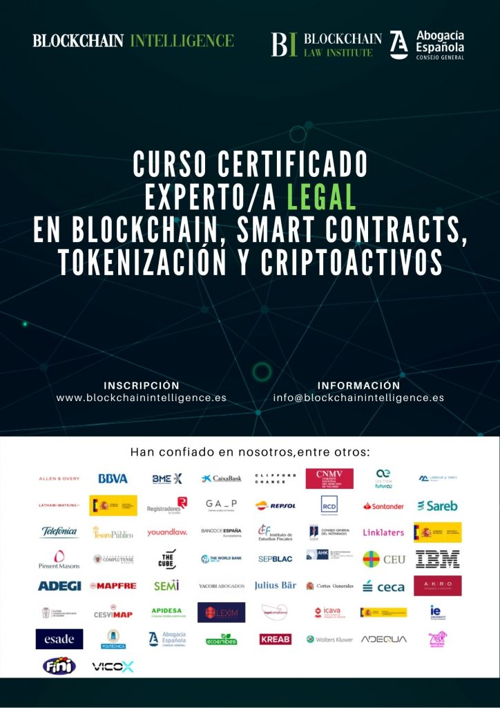 Curso Certificado Experto/a Legal en Blockchain, Smart Contracts, Tokenización y Criptoactivos