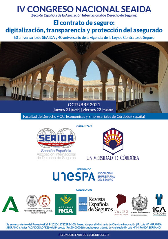 IV Congreso nacional de SEAIDA: El contrato de seguro: digitalización, transparencia y protección del asegurado